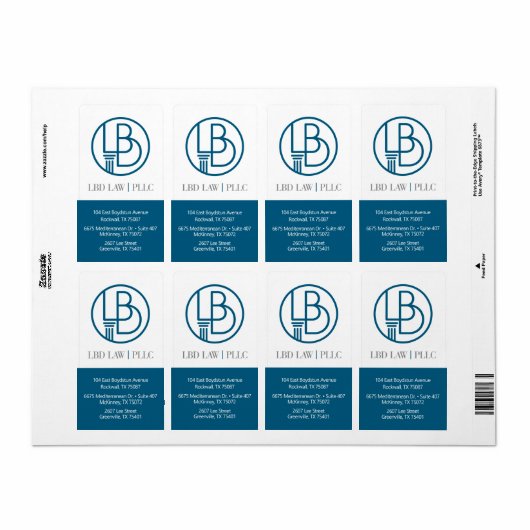 2 x 3,75 Label (Full Sheet)