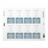 2 "x 3,75" Winter Wonderland Bruiloft Wijn Label (Full Sheet)