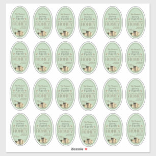 2" x 3" Ovale Achtertuin Bijen Hives Little Bees G Sticker