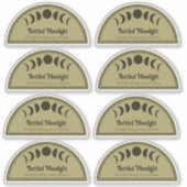 2 "x 4" Semi Cirkel Maan Potion Flessenetiketten Sticker (Voorkant)