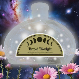 2 "x 4" Semi Cirkel Maan Potion Flessenetiketten Sticker