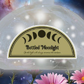 2 "x 4" Semi Cirkel Maan Potion Flessenetiketten Sticker