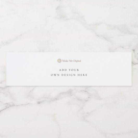 2 x 8 inch Maak uw eigen etiket van de Waterfles (Enkel label)