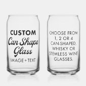 2 x aangepaste gepersonaliseerde kan vorm glas 16o (Voorkant)