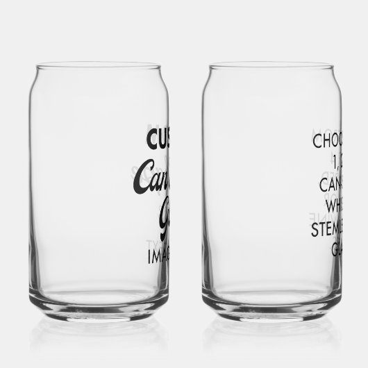 2 x aangepaste gepersonaliseerde kan vorm glas 16o (Rechts)
