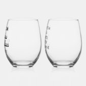 2 x Aangepaste gepersonaliseerde Stemless Wijnglas Wijnglas Zonder Voet (Links)