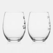 2 x Aangepaste gepersonaliseerde Stemless Wijnglas Wijnglas Zonder Voet (Rechts)