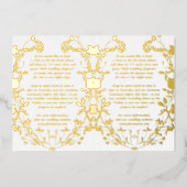 2 X DETAILS Krans Gedroogde Wildbloem Folie Uitnodiging (Voorkant)