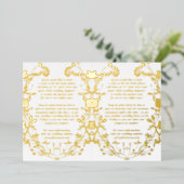 2 X DETAILS Krans Gedroogde Wildbloem Folie Uitnodiging (Staand Voorkant)