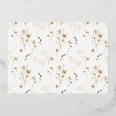 2 X DETAILS Krans Gedroogde Wildbloem Folie Uitnodiging (Achterkant)