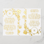 2 X DETAILS Monogram Cirkel Monogram Wildflower Folie Uitnodiging (Voorkant)