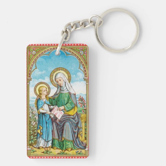 2 x neogotische St. Anne en jonge Maria (SAU 29) Sleutelhanger (achterkant)