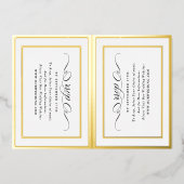 2 x RSVP DIY officiële gouden Lijst bruiloft websi Folie Uitnodiging (Voorkant)