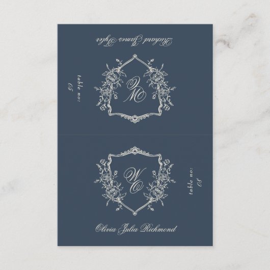 2 x Snijd in Half DIY Crest Platte Plaatskaarten (Voorkant)