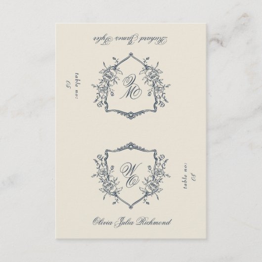2 x Snijd in Half DIY Crest Platte Plaatskaarten (Voorkant)