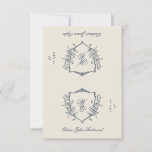 2 x Snijd in Half DIY Crest Platte Plaatskaarten