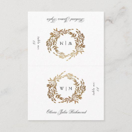 2 x Snijd in Half DIY Crest Platte Plaatskaarten (Voorkant)