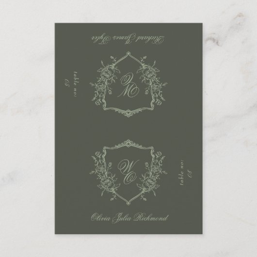 2 x Snijd in Half DIY Crest Platte Plaatskaarten (Voorkant)