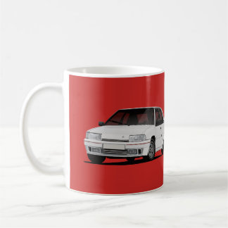 2 x witte Citroën BX GTi Koffiemok