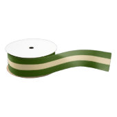 2 yard feestelijke groene twee toon gestreepte lin grosgrain lint (Spoel)