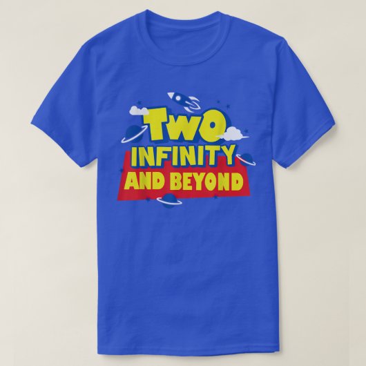 2 Year Old Two Infinity And Beyond 2nd Birthday Bo T-shirt (Design voorkant)