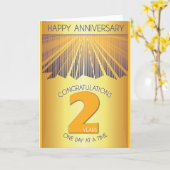2 Year Sober Anniversary | Golden Ray 12 Step  Kaart (Gele Bloem)
