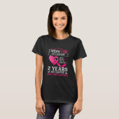 2 Years Cancer Free I Wear Pink I'm A Breast T-shirt (Voorkant volledig)