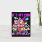 2 Years Old Birthday K P Kids 2nd Birthday Girls K Kaart (Voorkant)