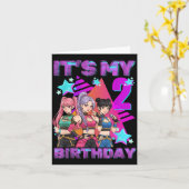 2 Years Old Birthday K P Kids 2nd Birthday Girls K Kaart (Gele Bloem)