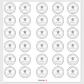 2" Your Name Here Editable White Honey Jar Bee Sticker (Vel)