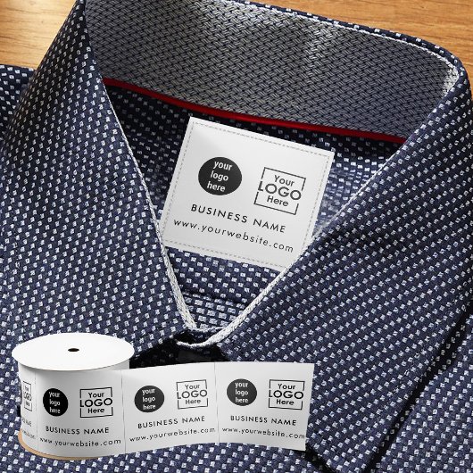2 Zakelijke logo's Kledinglabels Naaien op Naaien  Satijnen Lint