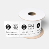 2 Zakelijke logo's Kledinglabels Naaien op Naaien  Satijnen Lint (Spoel)