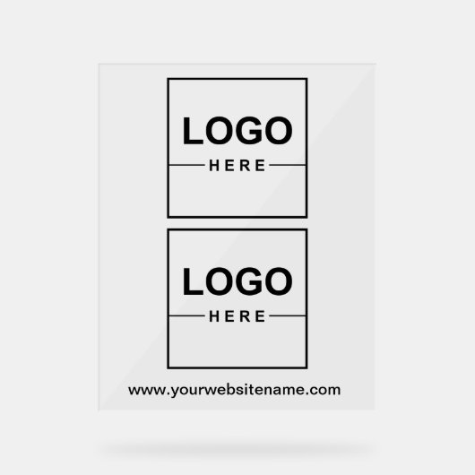 2 Zakelijke Logo's Professioneel Acrylaat Bord (Voorkant)