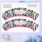 2  Zebra ontwerp Aangepaste Cupcake Verpakkingen Flyer (Enkel)