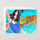 2 zeemeermin briefkaart (Voorkant / Achterkant)