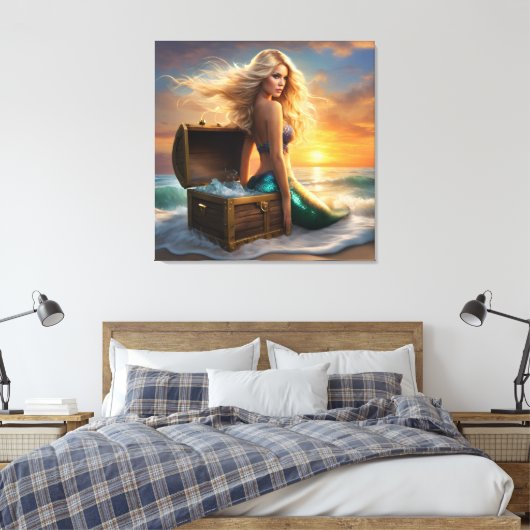 #2 Zeemeermin Leven  Canvas Afdruk (Insitu (Slaapkamer))