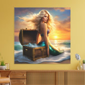 #2 Zeemeermin Leven  Canvas Afdruk (Insitu (Woonkamer))