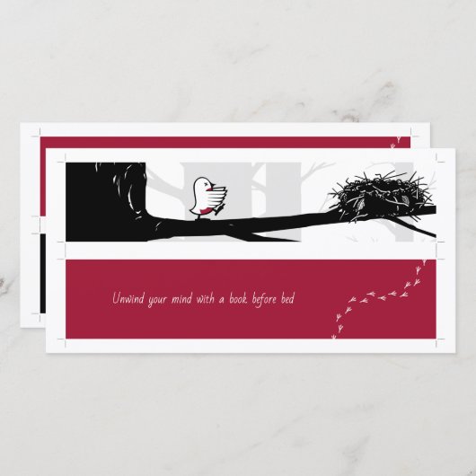 2 zelf knipen boekenlegger voor het slapen Robin & (Voorkant / Achterkant)