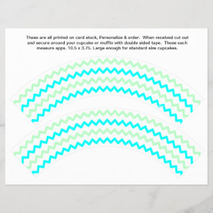 2 Zig zag Algemene verpakkingen voor cakejes Flyer