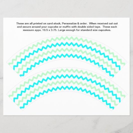2 Zig zag Algemene verpakkingen voor cakejes Flyer (Voorkant)
