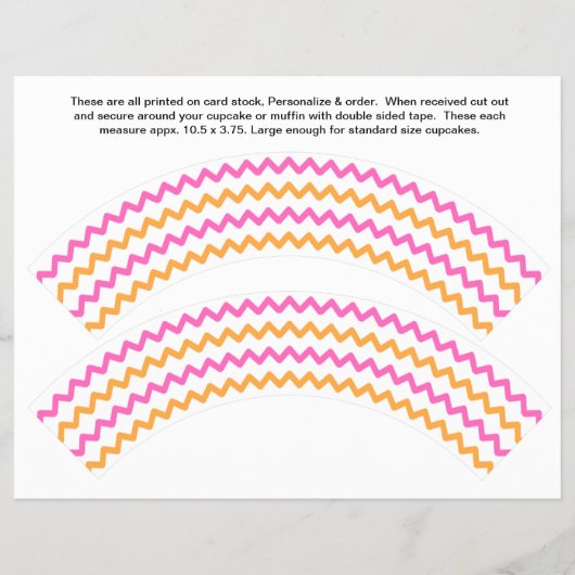 2 Zig zag Algemene verpakkingen voor cakejes op ma Flyer (Voorkant)