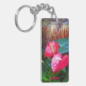 2 zijaangedrukte DIY-kaart, foto-afbeelding eenvou Sleutelhanger (Voorkant Links)