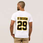 2 Zijdelig WITTE GOLD Bella Canvas Mannen T-shirt (Achterkant volledig)