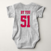 2 Zijdelige WITTE CRIMSON Crewneck Football Romper (Achterkant)