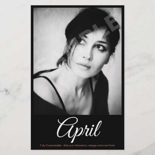 2 zijdelings geplaatste foto model Actor Comp Zed  Flyer (Voorkant)