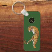 2 zijdelings jonge wilde en vrije tijgermonogram g sleutelhanger (Voorkant)