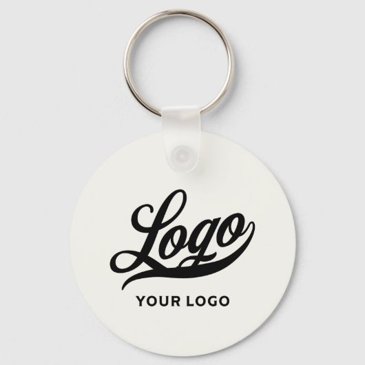 2 zijdelings Logo op off white Business Eenvoudig  Sleutelhanger (Voorkant)