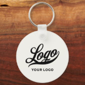 2 zijdelings Logo op off white Business Eenvoudig  Sleutelhanger (Achterkant)