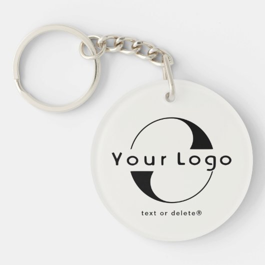 2 zijdelings Logo QR Code op Van witte Bedrijfs Be Sleutelhanger (Voorkant)