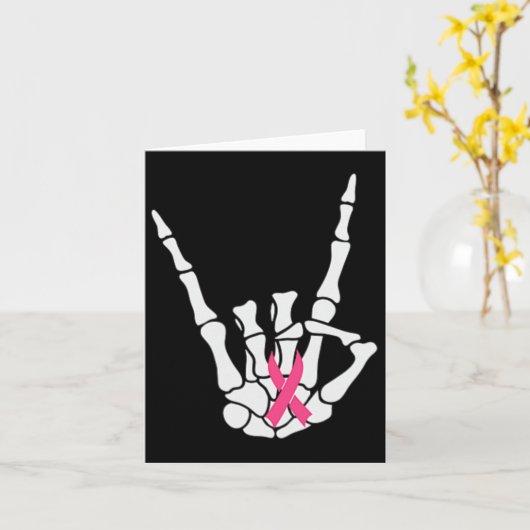 (2 Zijden) Borstkanker Is Boo Blad Grappige Hallow Kaart (Gele Bloem)